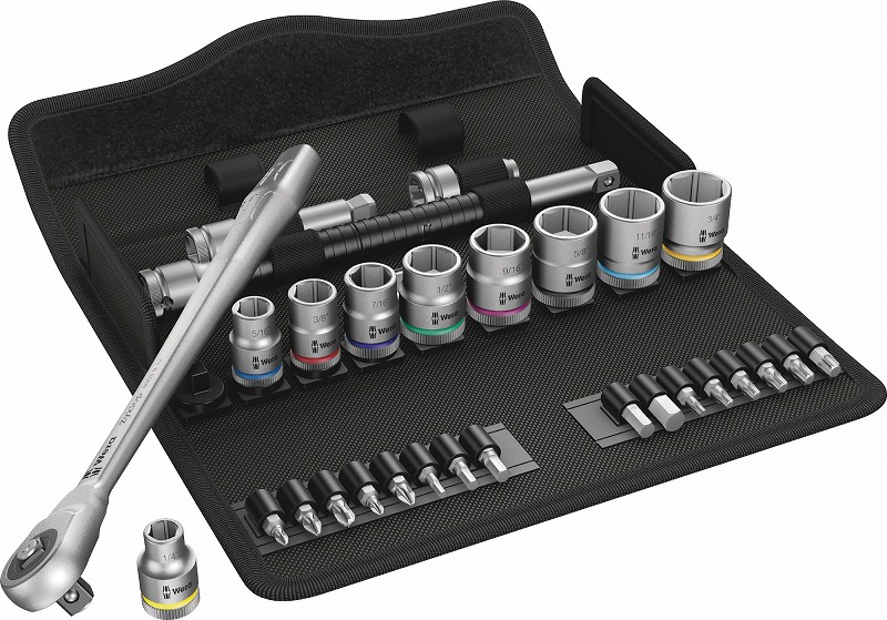 Wera<br>3/8”DRサイクロップメタルラチェットソケットレンチセット 8100SB10<br>004050
