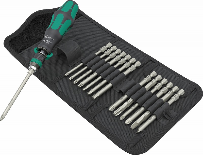 Wera1/4HEX ビットラチェットドライバーセット 15PCS838RA-RM Set1 051061|プロツール 店