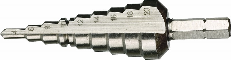 Wera 1/4”ステップツイストドリルビット 4-20mm 843 Stepped drill bits 104672