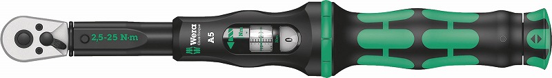 Wera トルクレンチ1/4DR 2.5-25Nm A5 ラチェット式 343960