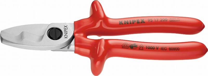 クニペックス(KNIPEX) 絶縁強力ケーブルカッター 200mm 9517-200
