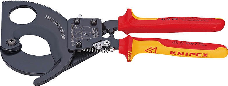 クニペックス(KNIPEX)\u003cBR\u003eラチェット式不成立有線テレビ切り手280粍\u003cBR\u003eコンフォートハンドル9536-280