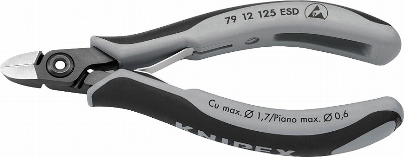クニペックス(KNIPEX)\u003cBR\u003eESD電子工学ニッパー125粍\u003cBR\u003eラウンド上端7912-125ESD