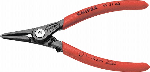 クニペックス(KNIPEX) 軸用精密スナップリングプライヤー3-10mm オープンリミッター機能付 4931-A0 リング 取り外し