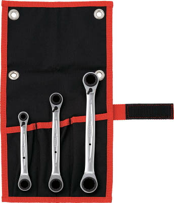 TONE(トネ) ４ウェイラチェットめがねレンチセット ３ｐｃｓ