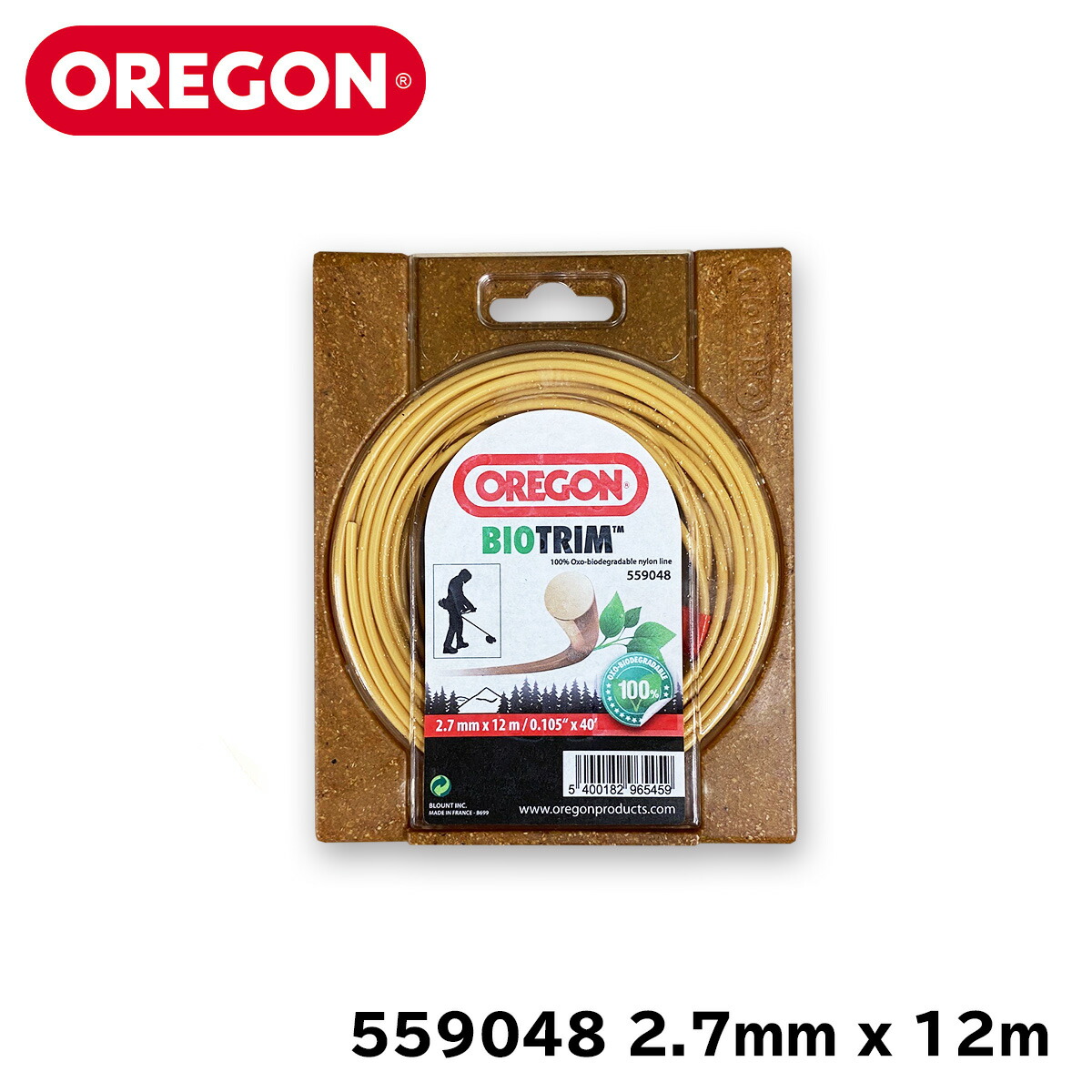 楽天市場 Oregon オレゴン ナイロンコード バイオトリム ドーナツタイプ 太さ2mm 長さ126m 品番 刈払機 草刈機 ナイロンカッター マルショー