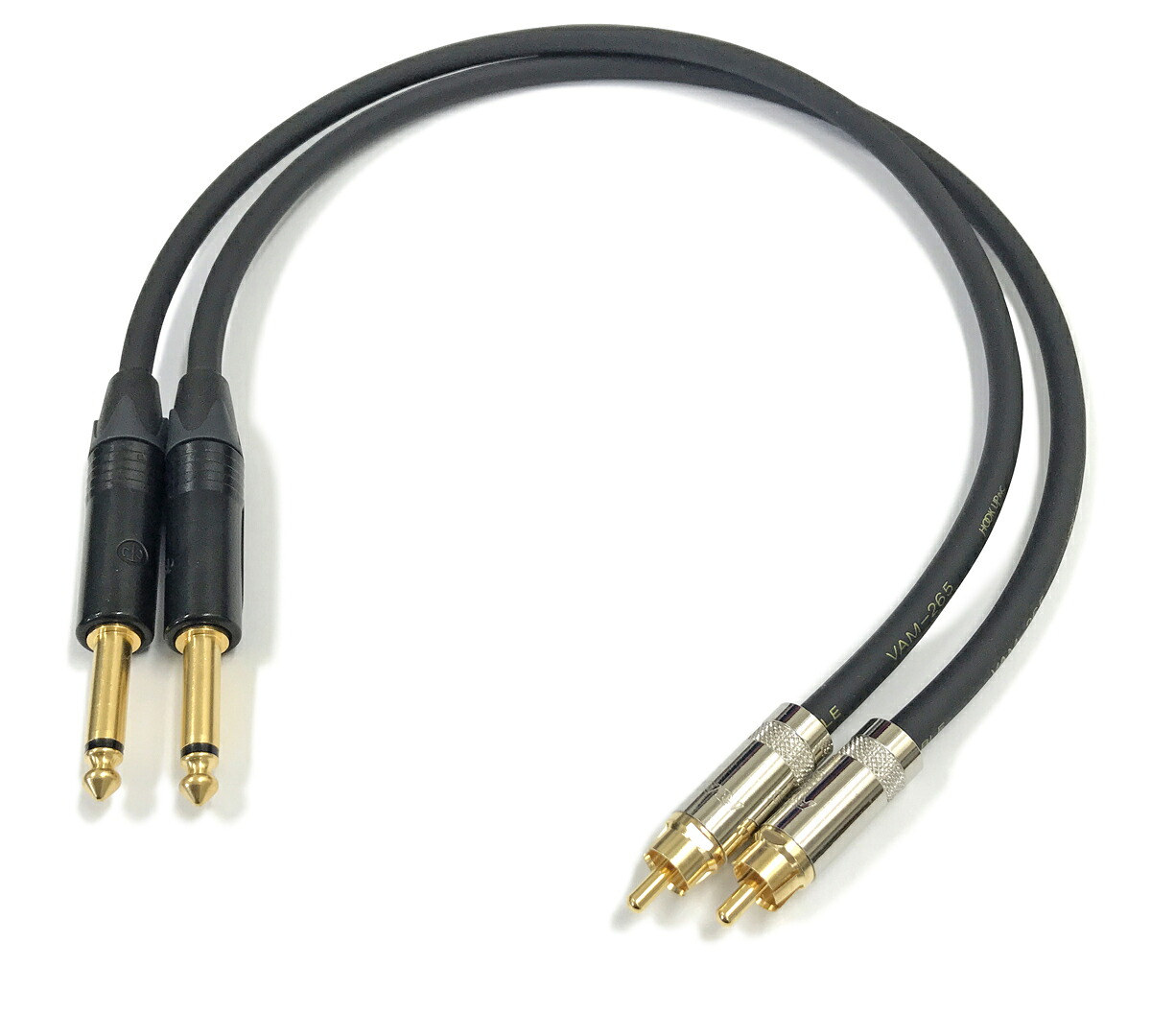 VITAL バイタル VAM-265【長さ】7.0m【本数】2本 【前側プラグ】RCA【後側プラグ】TSフォン金｜プロケーブル　店