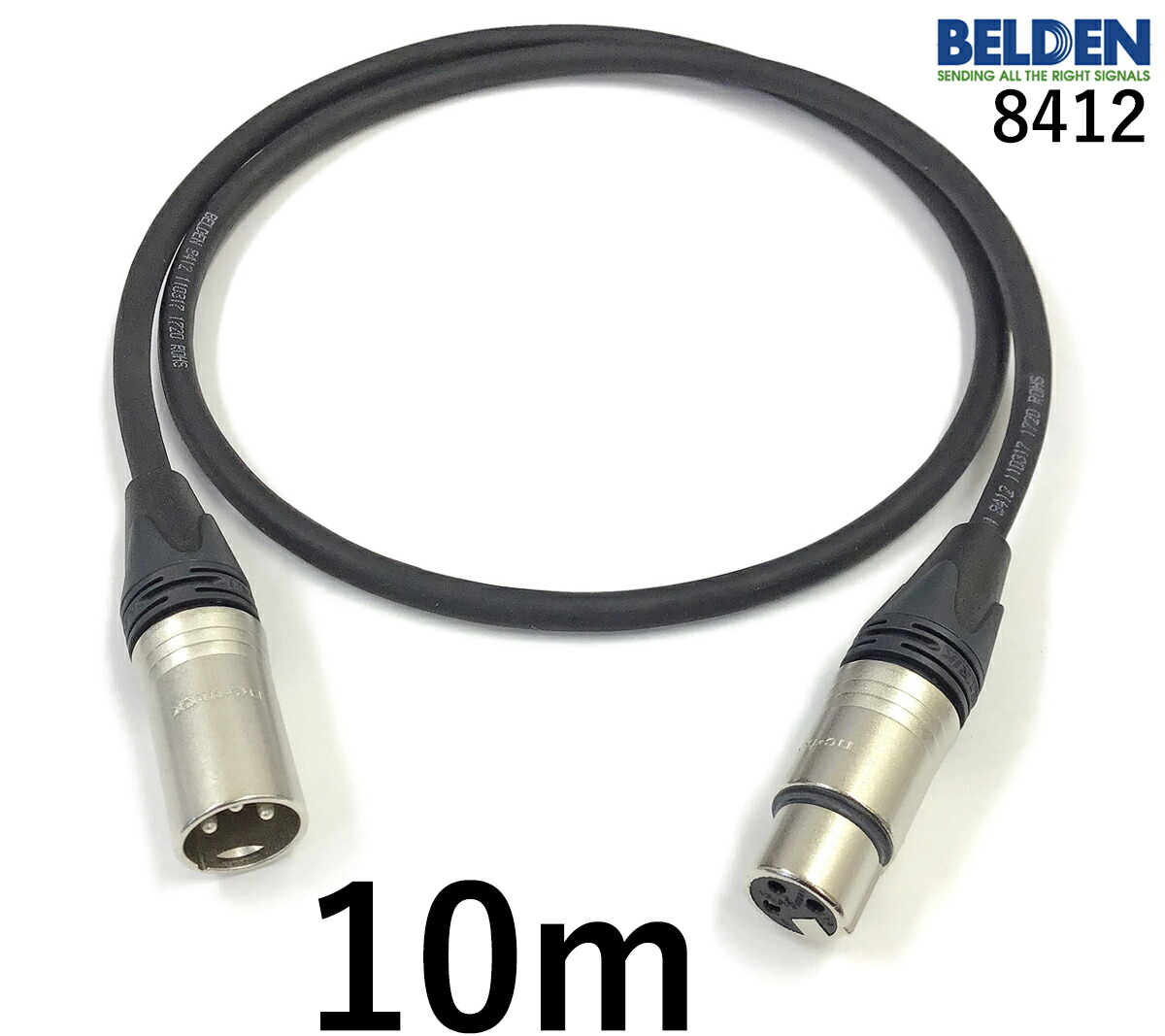 【楽天市場】BELDEN ベルデン 8412 マイクケーブル 【長さ】10.0m【本数】1本【前側プラグ】XLRメス銀【後側プラグ】XLRオス銀：プロケーブル 楽天市場店