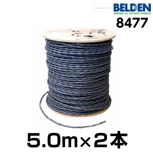 BELDEN ベルデン 8477【長さ】5.0m【本数】１組 (２本 )【太さ】12GA アクセサリー・部品-AVケーブル