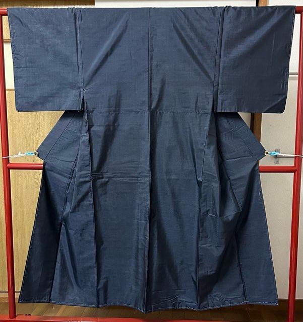 【新古品】男物大島お召しもの・羽織合奏団仕かける 和服-レディースファッション-着物