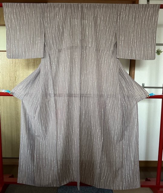 【中古品】単衣細竹柄着物｜きものの美　ゆたかや