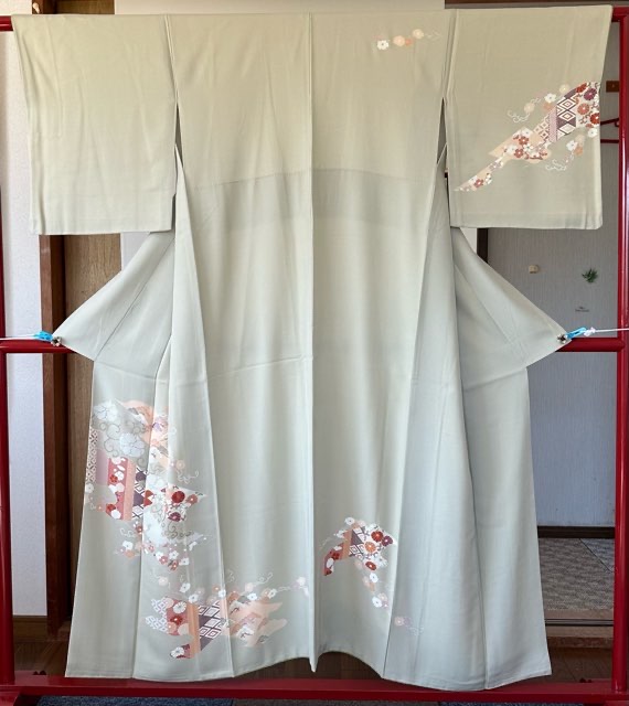 楽天市場】【中古】岡本太郎 着物 デザイン 総柄 振袖 中振袖 身丈162