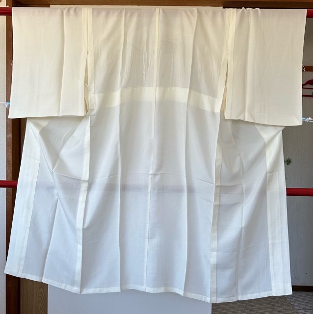 【中古品】白地絽長襦袢　夏物無地