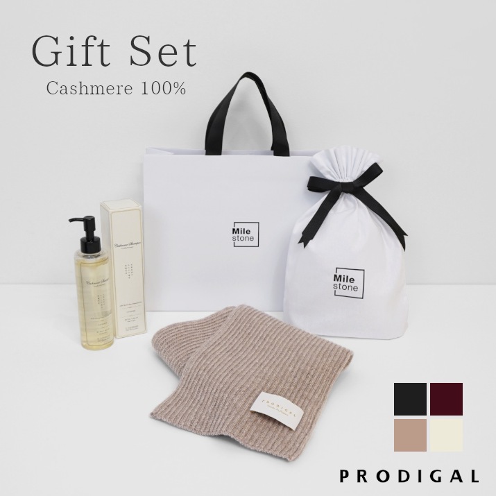PRODIGAL カシミヤ100％ マフラー レディース メンズ ギフト 秋 冬 カシミヤシャンプー カシミヤ100％ショートマフラー ギフトセット 9,317円