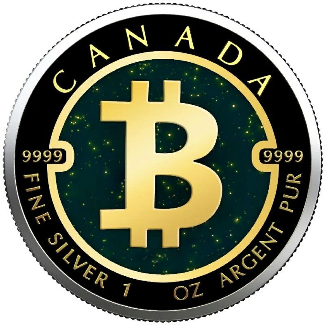 【限定50枚】 純銀 コイン カナダ 「メイプルリーフ ビットコイン」 カラー 1オンス 純銀 銀 銀貨 2021年 品位:銀99.99％ 31.1ｇ シルバー 証明カード付｜ProductR