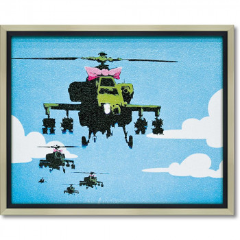 ユーパワー バンクシー「ヘリコプター」 BK-10003 絵と額がセットになった商品です。【送料無料】