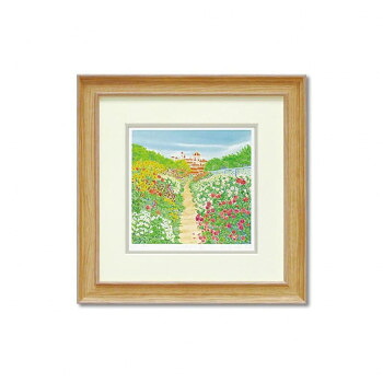 作物一こま くりのき はるみ「花咲く踏み分け道」 KH-10127   絵と額が仕掛ける【貨物輸送無料】