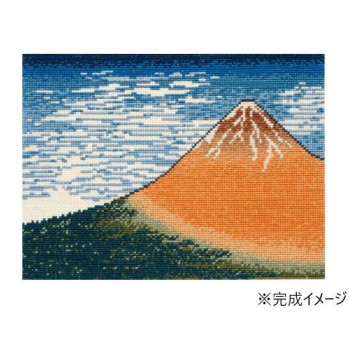 ししゅうキット　7137(ベージュ)　日本名所絵百選シリーズ　凱風快晴 世界の名画を刺繍キットで【送料無料】