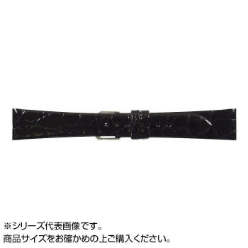 MIMOSA(ミモザ) 時計バンド 腹ワニD 19mm ブラック (美錠:銀) WD-A19 場面に合わせて、スタイリッシュにベルト交換!【送料無料】【メール便対応】
