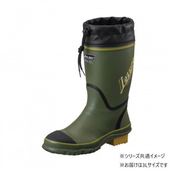 福山ゴム工業 ジョルディックセフティー DX-31 カーキ 3L　AA15700 ラバー鉄先芯入り長靴【送料無料】