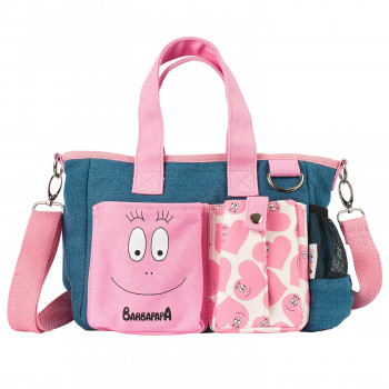 BARBAPAPA(バーバパパ) デニムお散歩バッグ デニム×ピンク CKBP024 ペットとの散歩が楽しくなる可愛い柄です【送料無料】