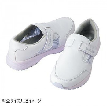 アイトス　861406 静電耐滑メディカルシューズ(男女兼用) ホワイト 25.0cm 滑りにくいソールを採用したメディカルシューズ【送料無料】