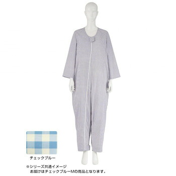 フドーねまきB 厚手 チェックブルー M 106883 使いやすいシンプルなデザイン!【送料無料】