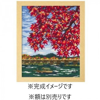 オリムパス ししゅうキット　フレーム　紅葉の嵐山 7388 四季を彩る日本の名所【送料無料】