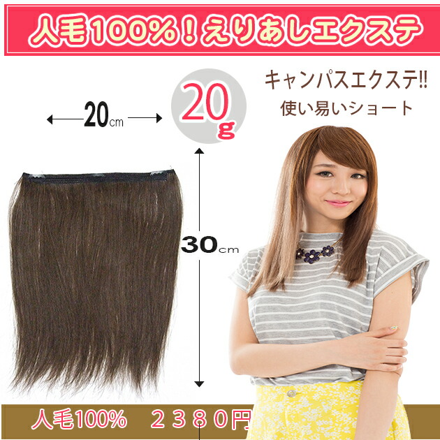 エクステ ウィッグ 新品 高級人毛 100% ストレート 楽天市場】襟足ウィッグ 人毛100% 高品質人毛3コームスソ人毛