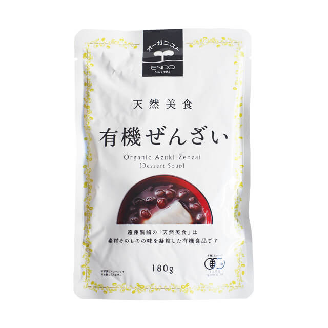 サイズ交換ＯＫ 遠藤製餡 最大44%OFFクーポン 天然美食 180g 有機ぜんざい