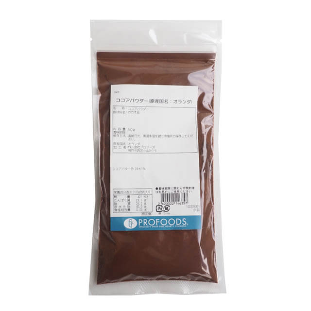 楽天市場】カカオセレクション22ココアパウダー 100g : プロフーズ