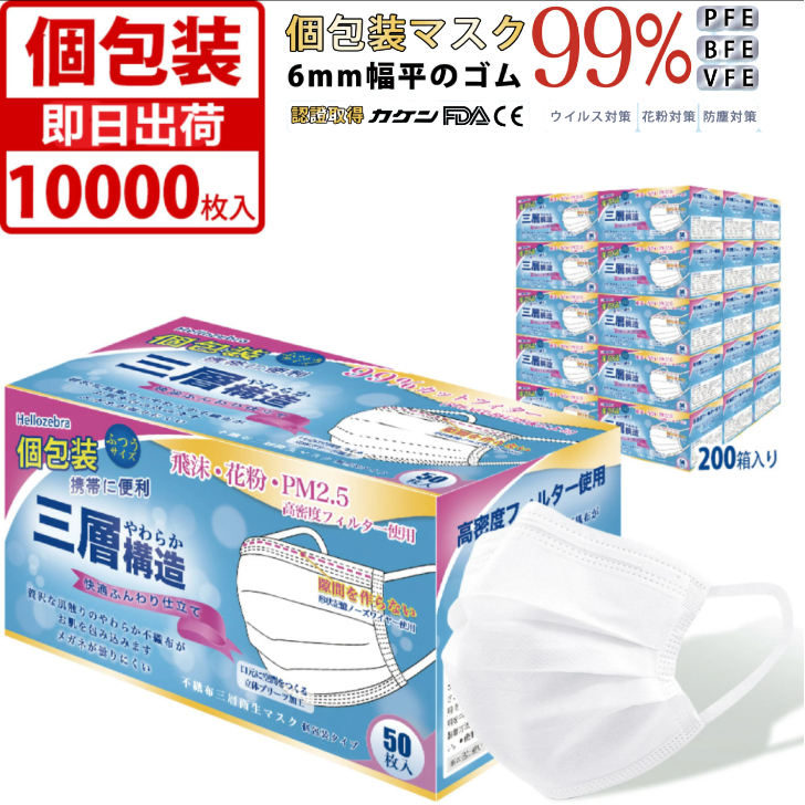 貨物輸送無料 個荷作り 不クロース織覆面 ロングセラー 外耳に容易い 10000枚 50枚水端 200桟敷 6 範囲の平坦天然ゴム 99 国内考究定か 安定性の品等 即納 使い捨て フンワリ作製 カケン免許済み 三域系統 即日差しだし 立体 美影法師 Musiciantuts Com