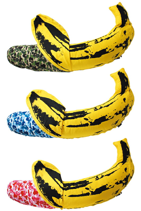 楽天市場】MLE × BAPE(R) ANDY WARHOL ABC BANANA CUSHION M（GREEN