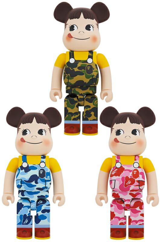 楽天市場】BE@RBRICK BAPE(R) ペコちゃん 1000％ GREEN／PINK／BLUE