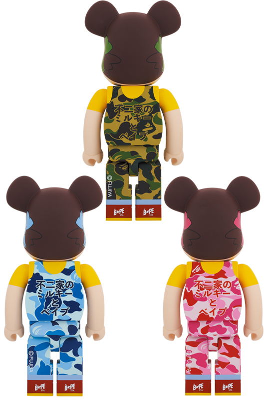 BE@RBRICK BAPE(R) ペコちゃん 1000％ GREEN／PINK／BLUE コレクション