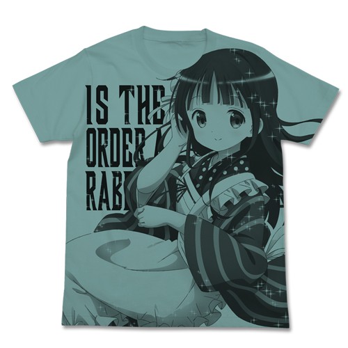 【送料無料対象商品】コスパ ご注文はうさぎですか？ 千夜オールプリントTシャツ SAGE BLUE 【ネコポス/ゆうパケット対応】画像