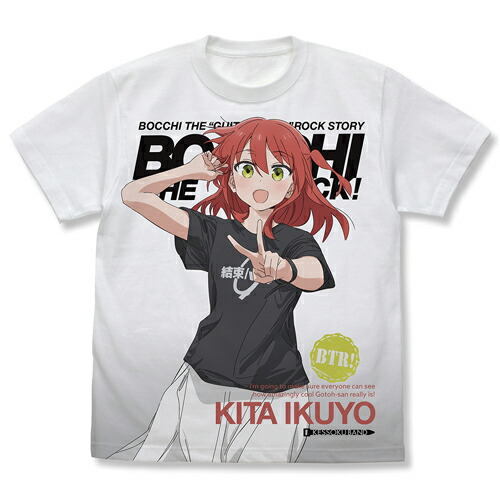 【送料無料対象商品】コスパ アニメ「ぼっち・ざ・ろっく！」 喜多郁代 フルグラフィックTシャツ WHITE【ネコポス/ゆうパケット対応】