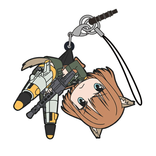 【ネコポス/ゆうパケット対応】コスパ ブレイブウィッチーズ グンドュラ・ラルつままれストラップ画像