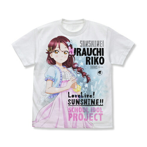 【送料無料対象商品】コスパ ラブライブ！サンシャイン!! 桜内梨子 フルグラフィックTシャツ パジャマVer. WHITE【ネコポス/ゆうパケット対応画像