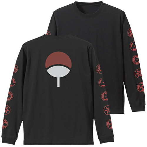 【送料無料対象商品】コスパ NARUTO-ナルト- 疾風伝 写輪眼 袖リブロングスリーブTシャツ BLACK【ネコポス/ゆうパケット対応】画像
