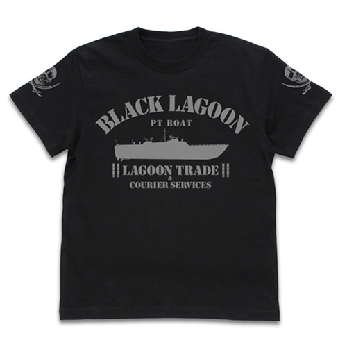 【送料無料対象商品】コスパ ブラック・ラグーン　ラグーン号 Tシャツ BLACK【ネコポス/ゆうパケット対応】画像