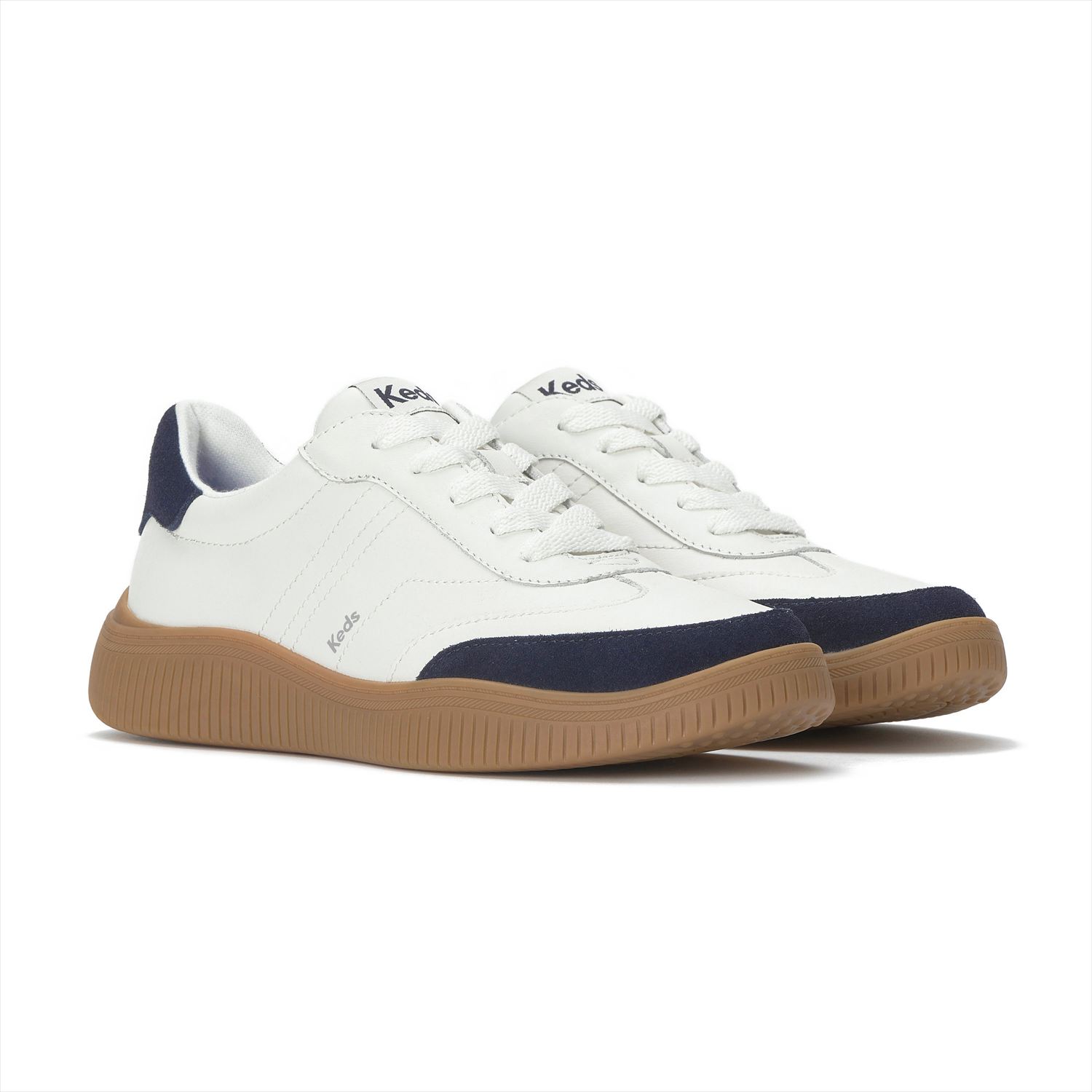 【Keds 公式】CONTEST LEATHER/SUEDE【ケッズ 公式】コンテスト レザー/スエード Keds ケッズ シューズ・靴 スニーカー スノーホワイト/ネイビーブレザー WH69399｜【公式】PRO-Keds 店