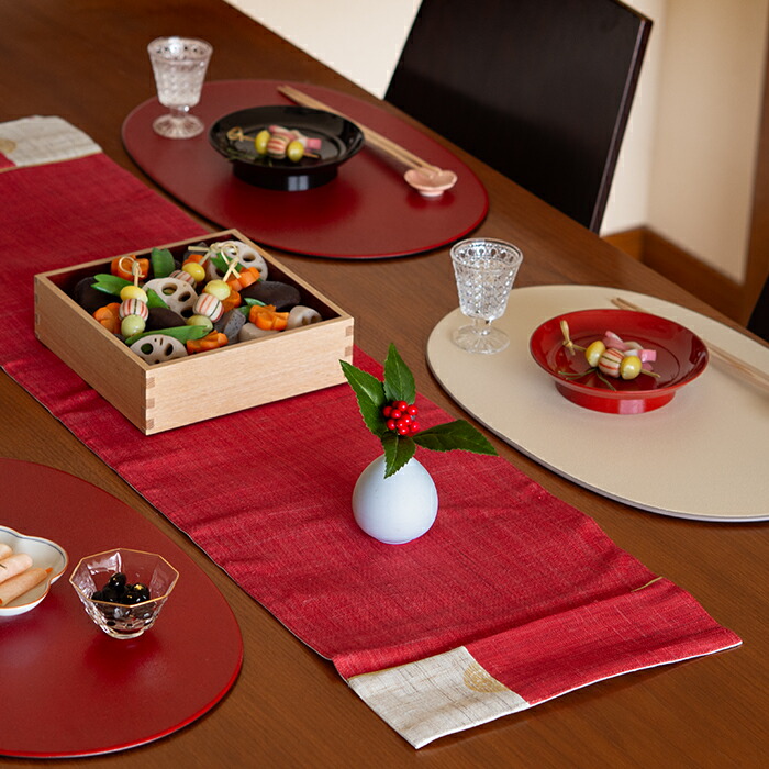 楽天市場】【在庫限り】日の出ラナー テーブルランナー 日本製 手紬ぎ