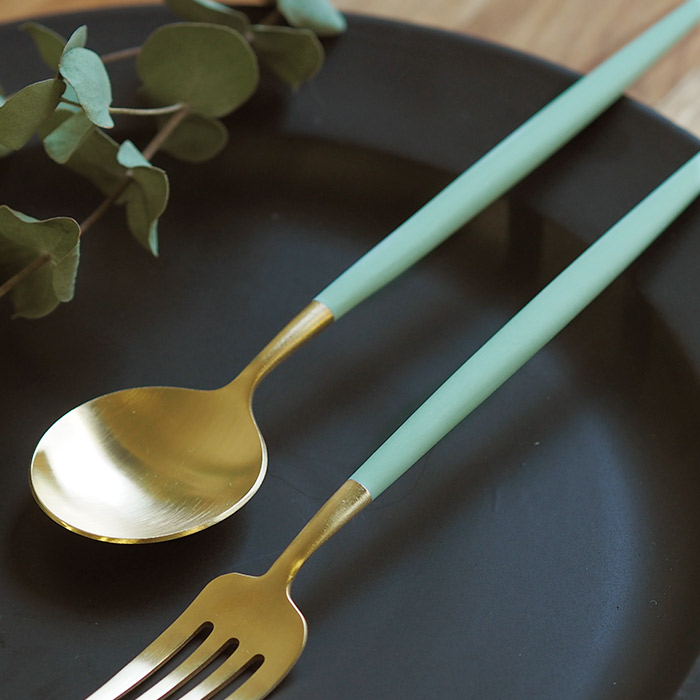 クチポール ゴア・セラドン ゴールド テーブルスプーン / Cutipol GOA-Celadon / 【6点までネコポス可】【正規輸入品】 カトラリー ギフト 結婚祝い 新築祝い おしゃれ画像