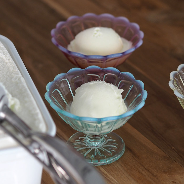 廣田硝子 雪の花 ミニアイスクリーム ブルー Crunchusers Com