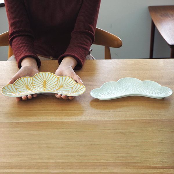 幸楽窯 有田焼 松葉型前菜皿 4枚セット おせちお正月 幸楽窯