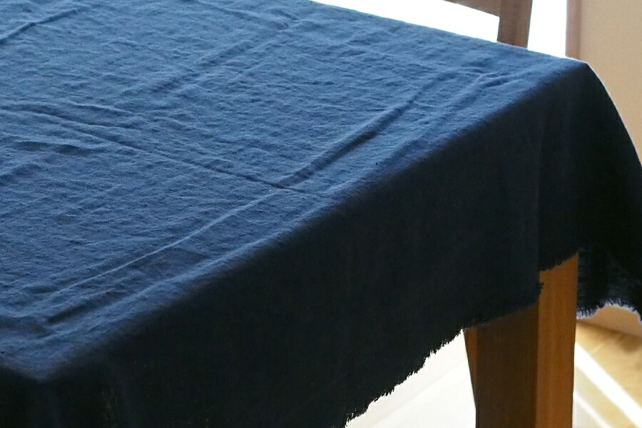 楽天市場 リネンテイルズ フリンジ テーブルクロス ネイビー 140 0 Linen Tales プロキッチン