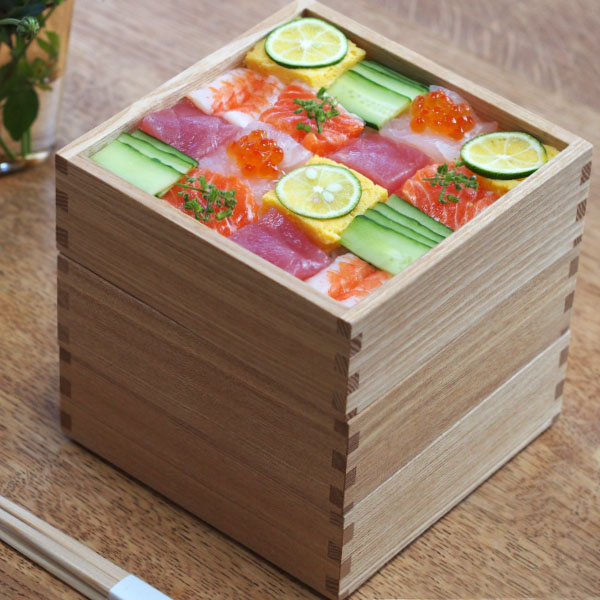 30日限定 クーポン対象】松屋漆器店 白木 5寸三段重 内白木 / お重