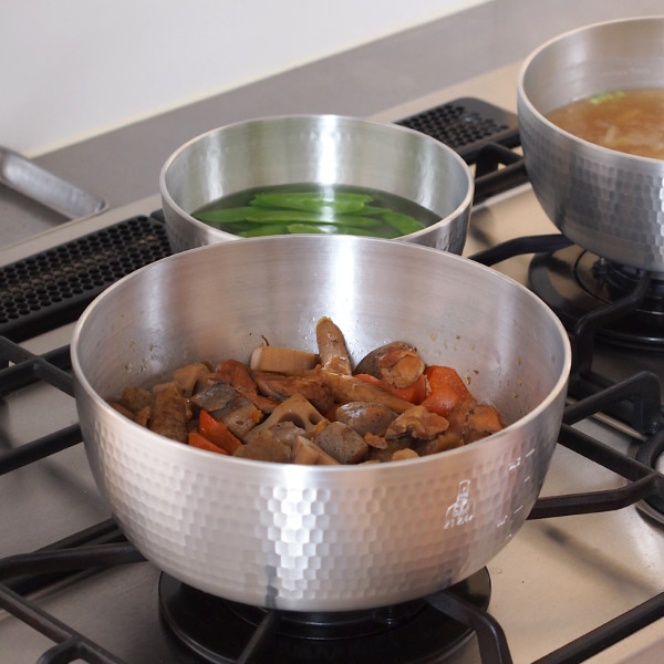 楽天市場】中尾アルミ製作所 ヤットコ鍋 21cm / 中尾アルミ 打ち出し