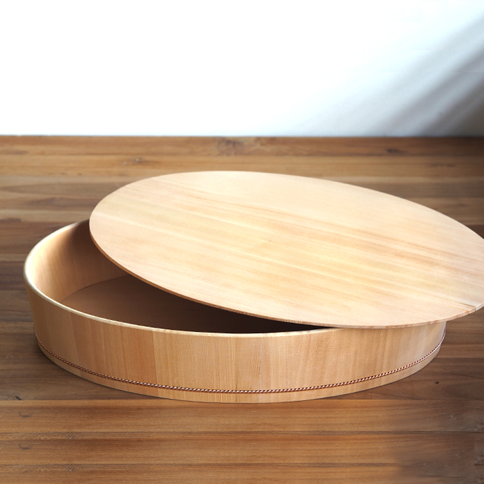 〈桶栄〉おひつ(寿司桶、飯台)　半割蓋つき 桶栄〉おひつ(寿司桶、飯台)半割蓋つき